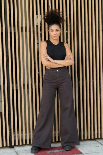 Wide Leg Chocolate Liso - Miniatura 3
