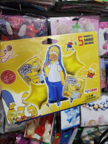 Set X 5 Globos Plim Plim y Globos de Omero Simson - Miniatura 3