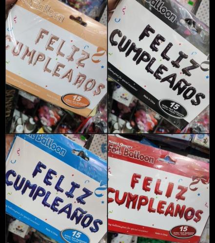 Feliz Cumpleaños Imprenta y Cursiva - Miniatura 3