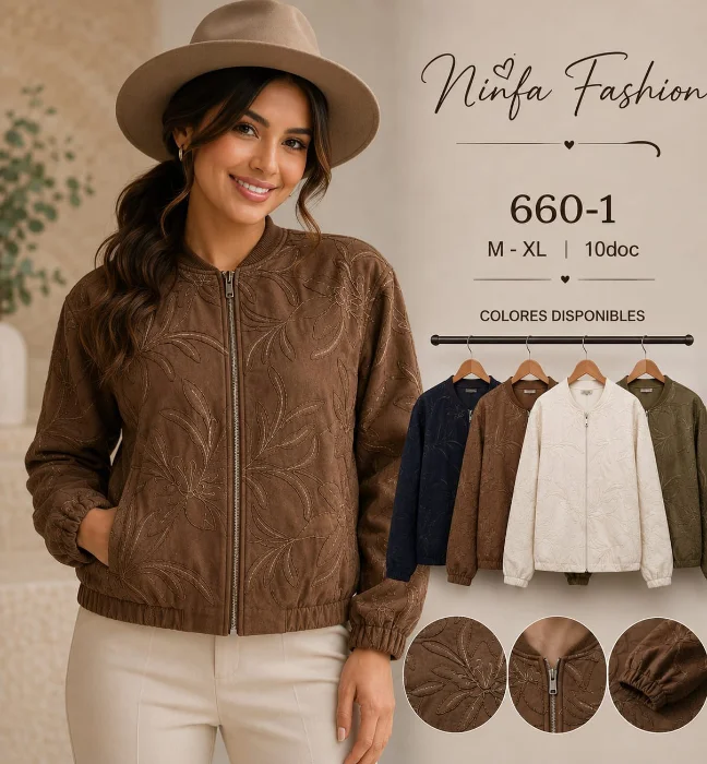 Campera Bombers Gamuza 660-1