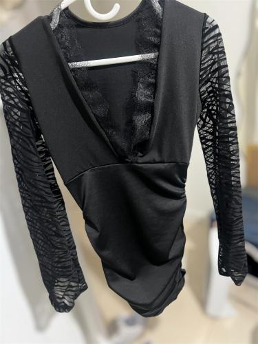 Vestido Lycra con Encaje y Tul - Miniatura 2