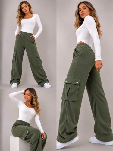 Pantalón Cargo con Broche Falso - Miniatura 2