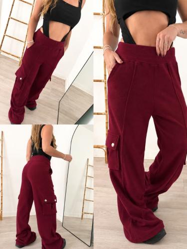 Pantalón Cargo con Broche Falso - Miniatura 5