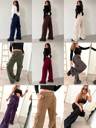 Pantalón Cargo con Broche Falso - Miniatura 6