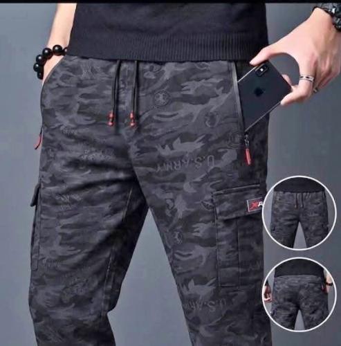 Pantalón Cargo Camuflado con Piel Importado - Miniatura 3