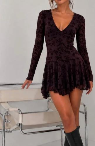 Vestido Evase Tul Block