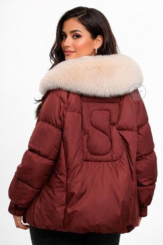 Campera Puffer con Piel en el Cuello - Miniatura 2