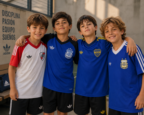  Remeras Niño River Bocaafa  Tela W18 Premium  Logo y Escudo Bordado