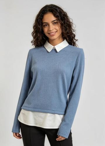 Sweter Camisa Sobrepuesta Lanilla Morley