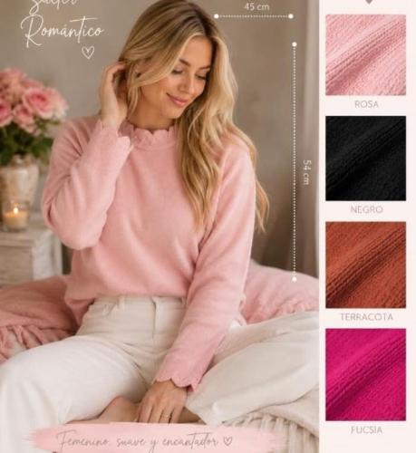 Sweater Cuello Romantico