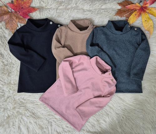 Media Polera con Botones Darlon Rit Frisado