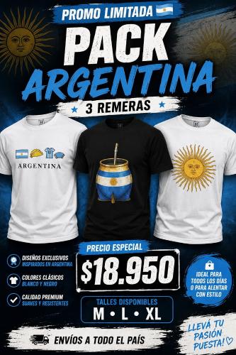 Pack Remera Argentina 24.1 Alogodom