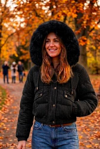 Campera Puffer Tipo Corderoy