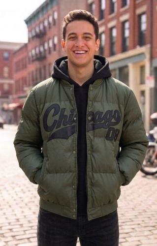 Campera Chicago Hhp Hombre  con Piel - Miniatura 2