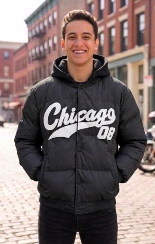 Campera Chicago Hhp Hombre  con Piel - Miniatura 3
