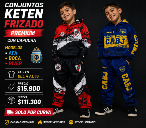  Conjuntos Keten Frizado Premium    Modelos Afa  Boca  River
