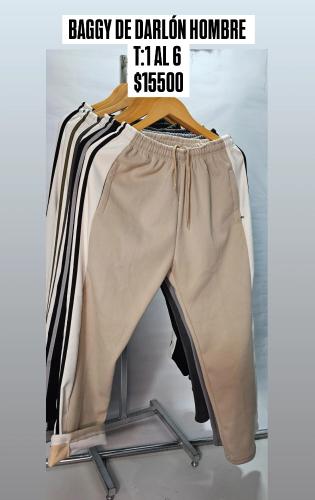 Baggy Darlón C/piel Hombre