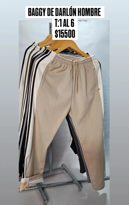 Baggy Darlón C/piel Hombre