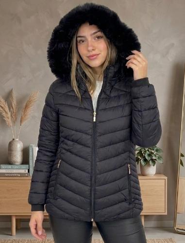 Campera Importada Dama Alics con Piel 1 al 4