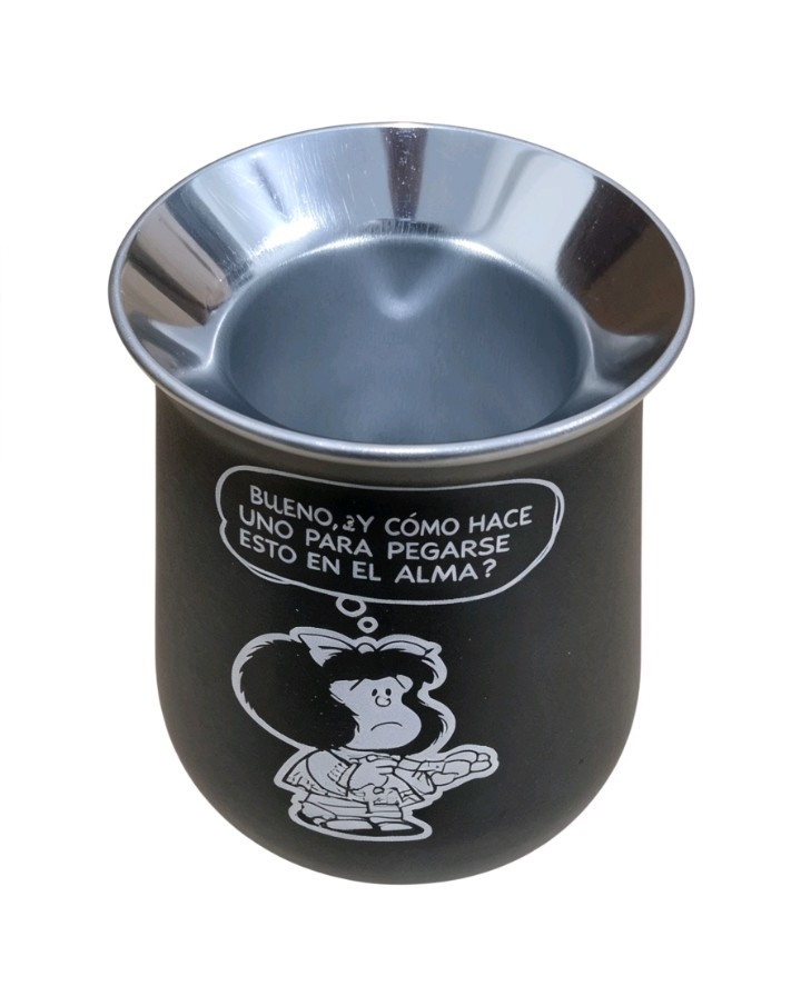 Mate de Mafalda en Acero Inoxidable Termico - Imagen 3