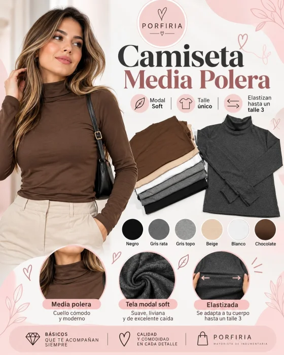 Camiseta Media Polera