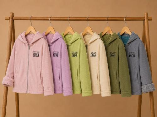 Campera Bordada  Corderoy con Corderito