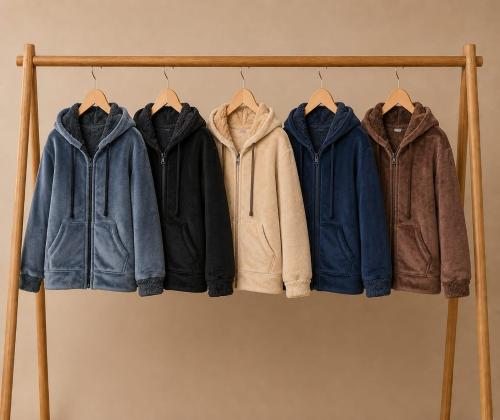 Campera Plush con Piel