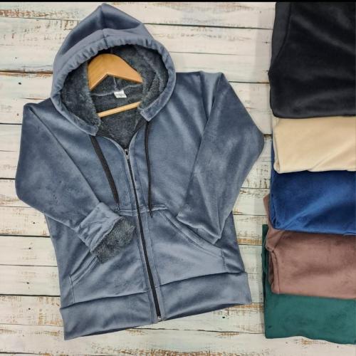 Campera Plush con Piel - Miniatura 2