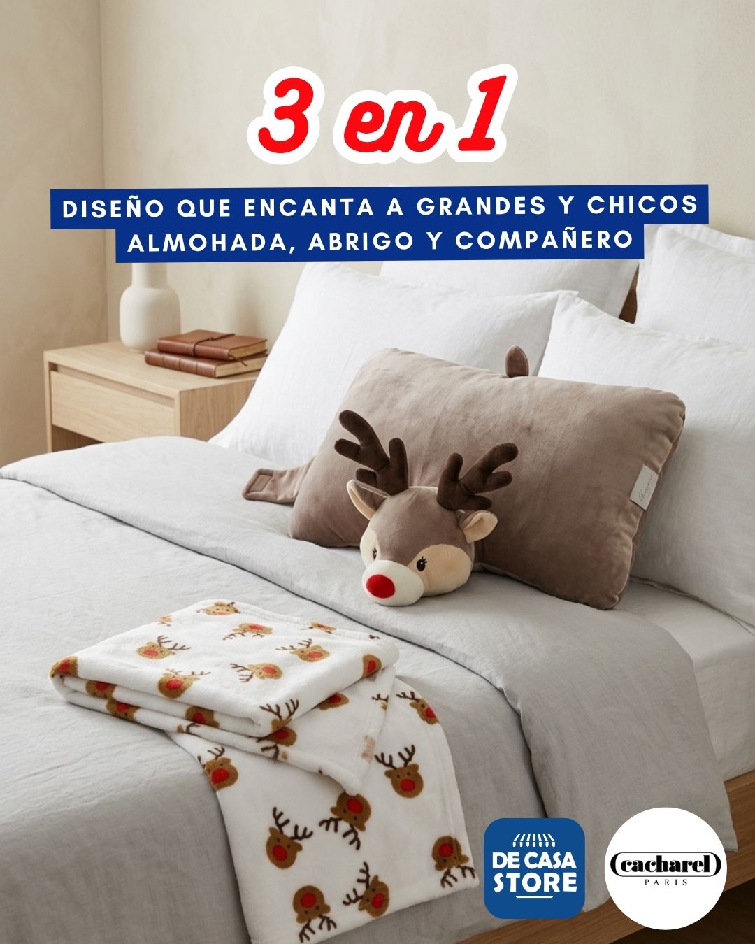 Peluche Almohada con Mantita Bebe - Animalitos Súper Suave y Calientita para Cuna - 28.jpg