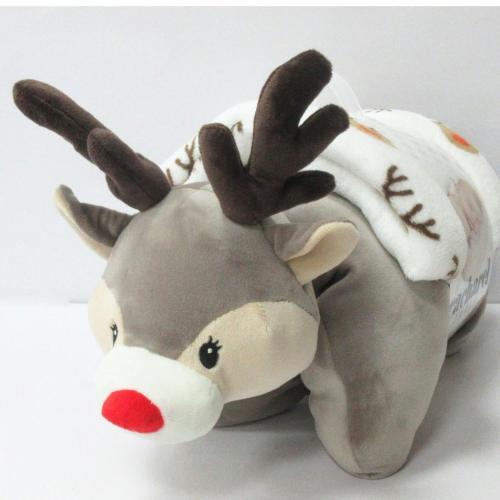 Peluche Almohada con Mantita Bebe - Animalitos Súper Suave y Calientita para Cuna