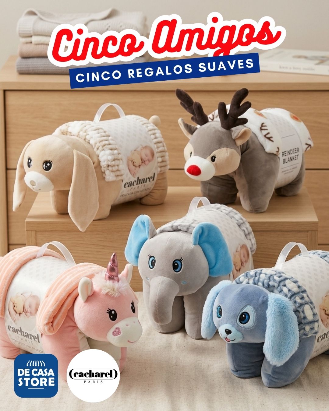 Peluche Almohada con Mantita Bebe - Animalitos Súper Suave y Calientita para Cuna - 23.jpg