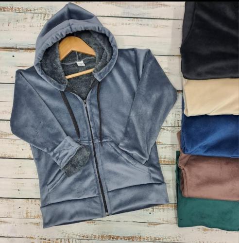 Campera Plush con Piel - Miniatura 2