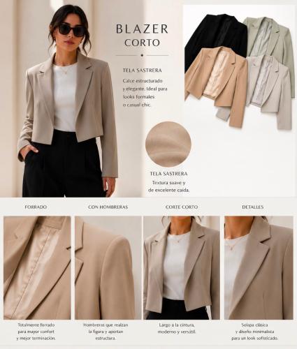 Blazer Corto Sastrero - Miniatura 4