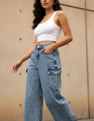 Jean Wide Leg Cargo Jots Pierna Ancha (artículo 133)