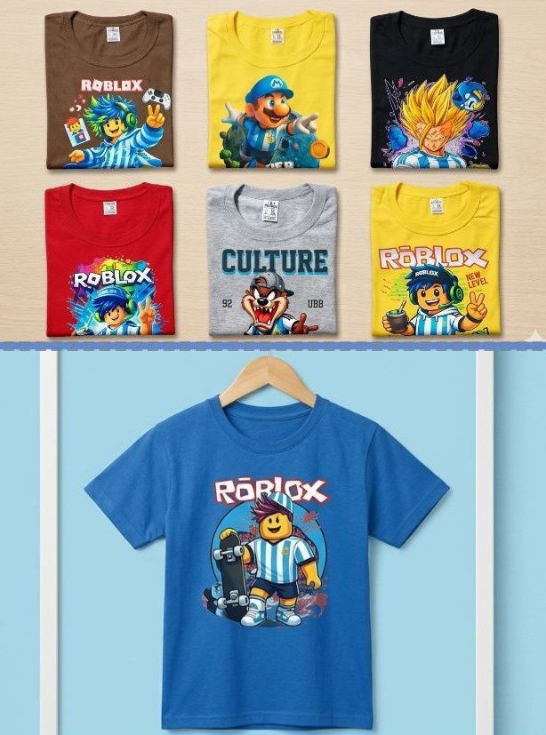 Remeras de Niñ@s Lisas o Estampadas - Imagen 2