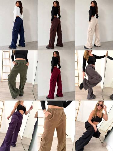 Pantalón Cargo con Broche Falso Micropolar - Miniatura 2