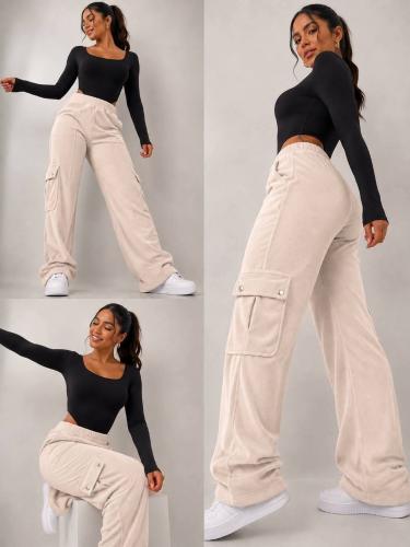 Pantalón Cargo con Broche Falso Micropolar - Miniatura 6