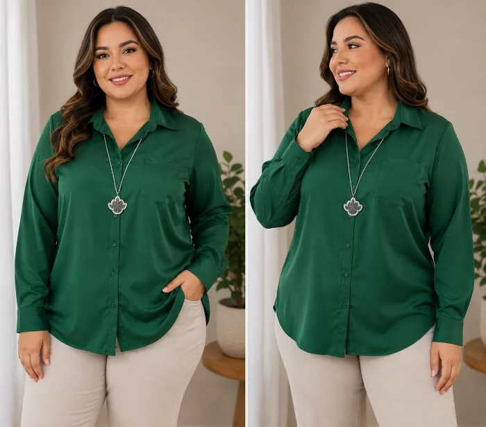 Camisas Mangas Largas en Fibrana Rayón