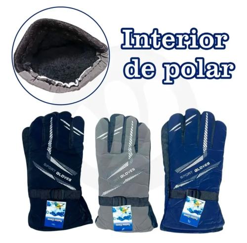Pack de 12 Guantes de Moto Grandes C/ Piel , Invierno