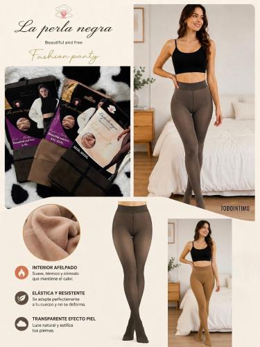Panty Calza Efecto Piel