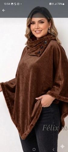 Ponchos Polar con Piel