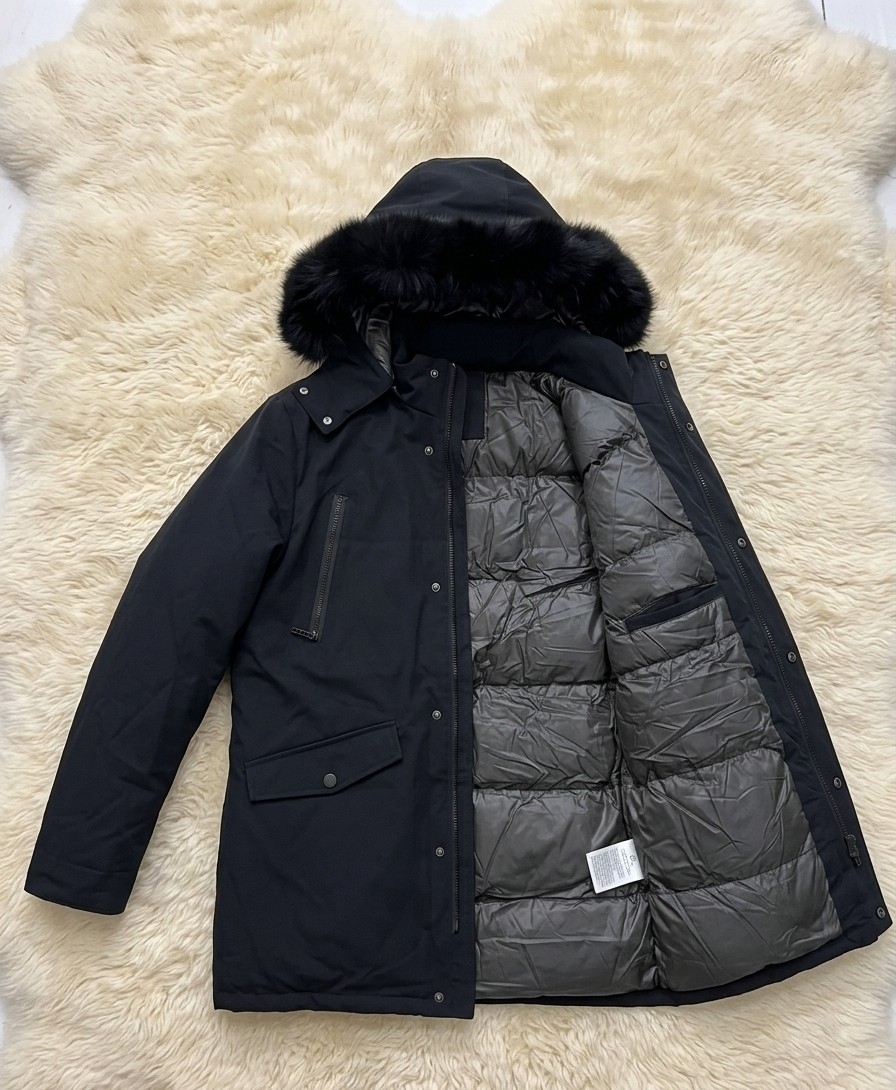 Campera Parka Impermeable Negro - Imagen 3