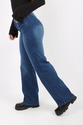 Wide Leg Elastizados Azul Localizado