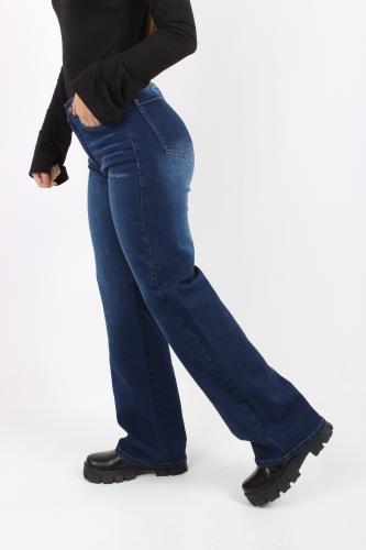 Wide Leg Elastizados Azul Bigotes