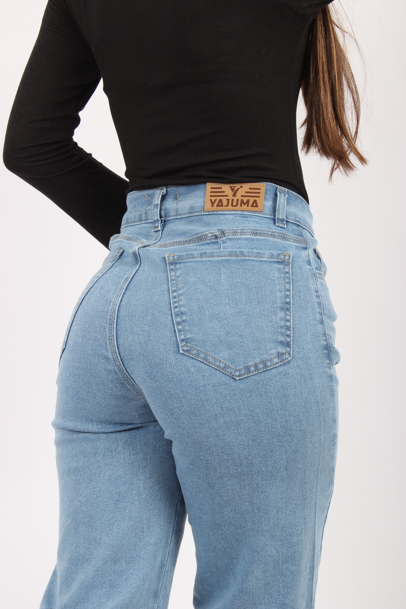 Wide Leg Elastizados Celeste Nevado - Imagen 2