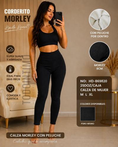 Calza Morley Corderito Térmica Negra