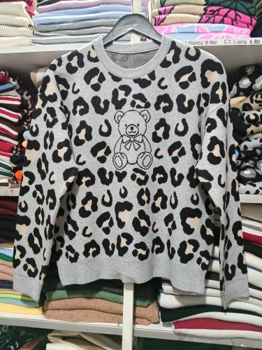 Sweater Animal Prin Bremer Doble Hilo - Miniatura 3