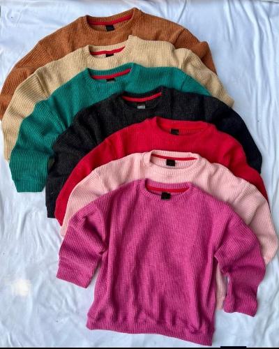 Buzo Oversize Waffle Lanilla - Miniatura 3