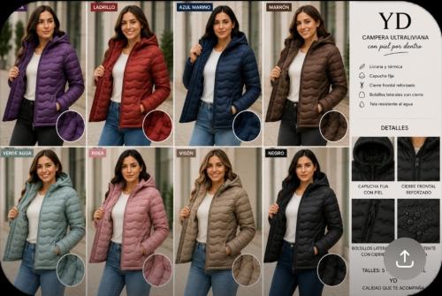 Campera con Piel Yd
