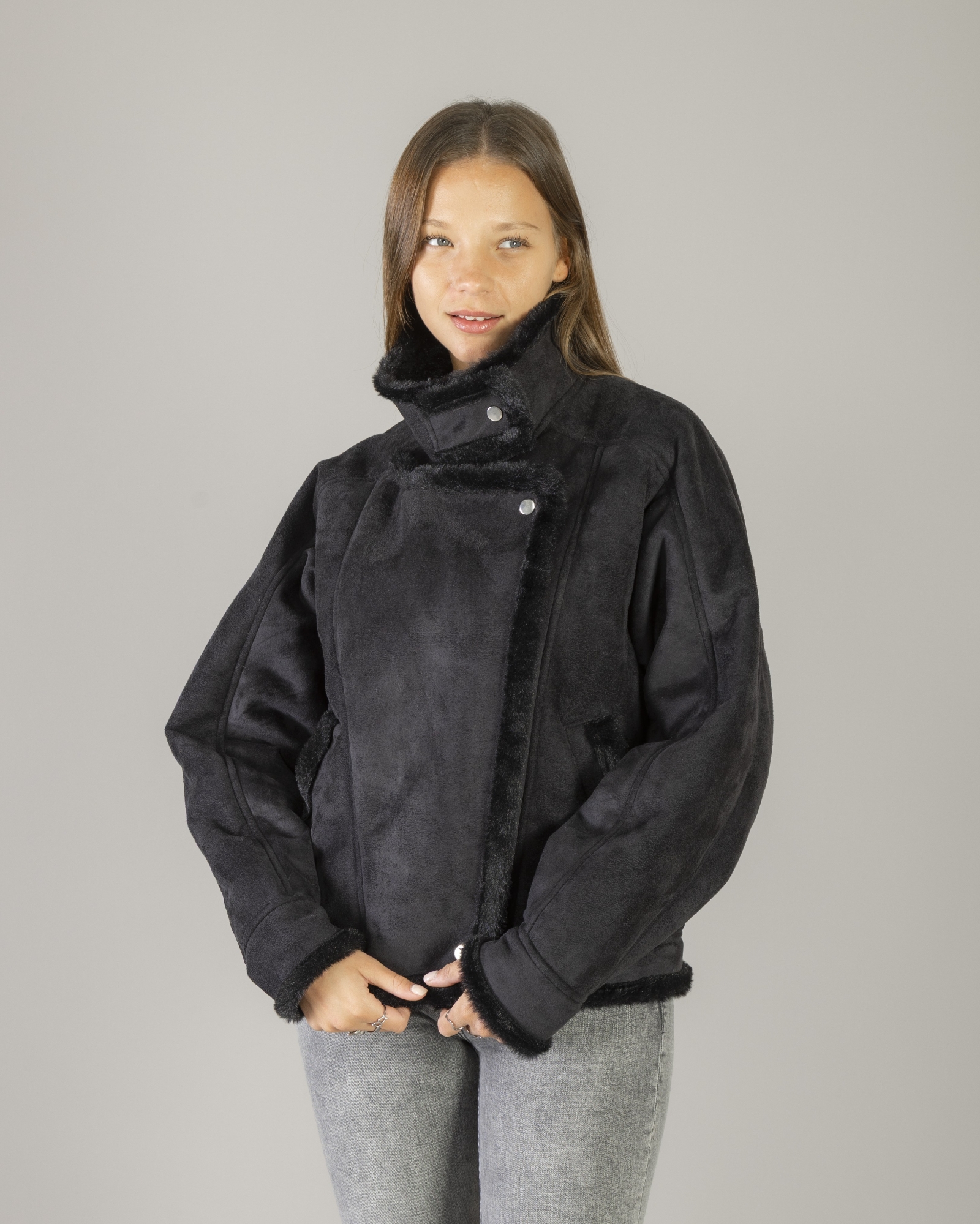 Campera Gamusa Negra Promo - Imagen 3